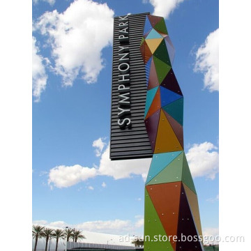 Outdoor Supermarket Square Advertising Pylon Signs